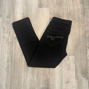 (SOLD)Men’s Buckle Salvage Jeans 34x30 Black Slim Straight Fit